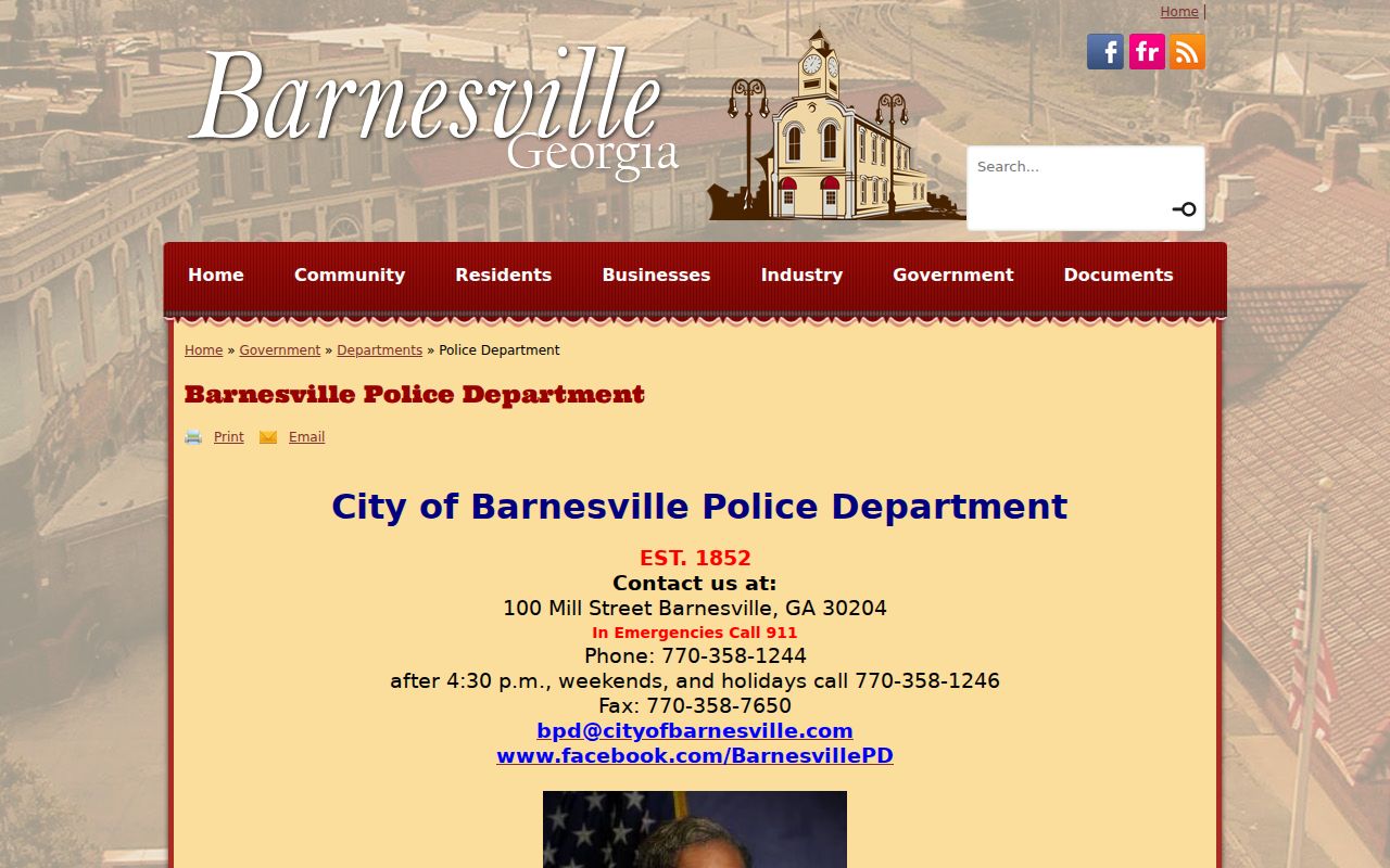 Barnesville court records contact at the police and city-court building