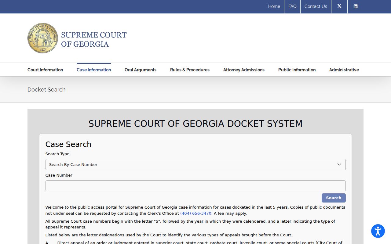 Lamar County civil docket research using the Georgia Supreme Court appellate search