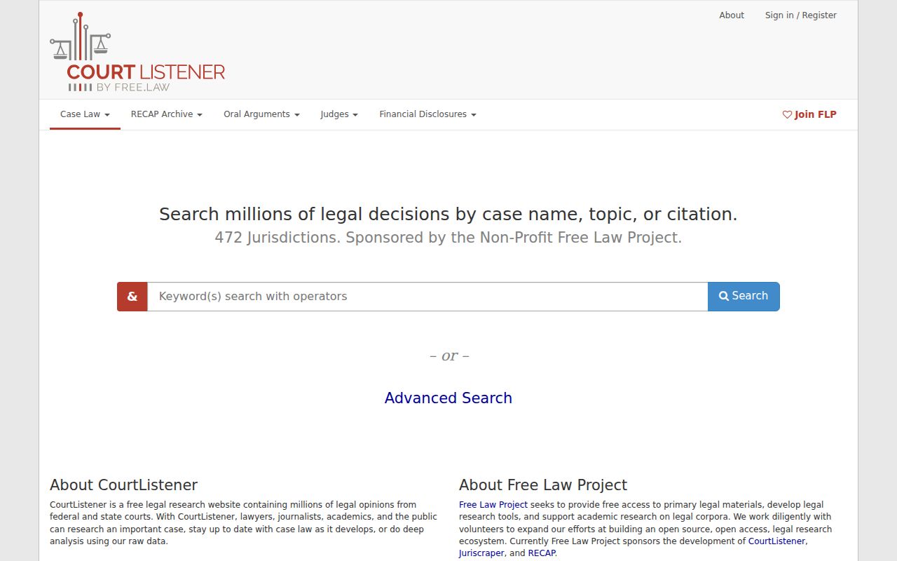CourtListener public federal docket and opinion search alternative for Lamar County
