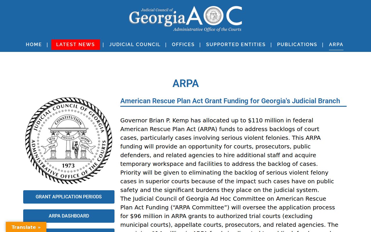 Lamar County court docket Towaliga ARPA court resources
